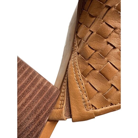 Madewell Harper Mule in Honey Brown Basket Weave Size 8 - Picture 7 of 9